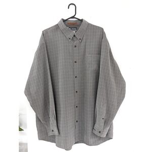 Columbia XCO Men's Gray Checkered Long Sleeve Shirt Size XXL